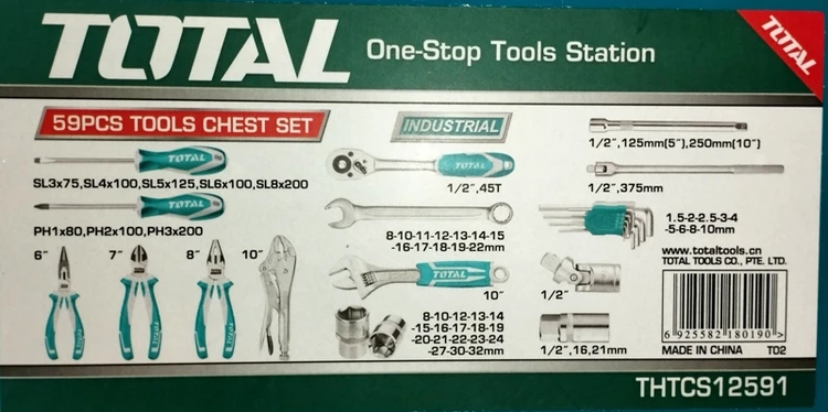 جعبه ابزار 59 پارچ توتال